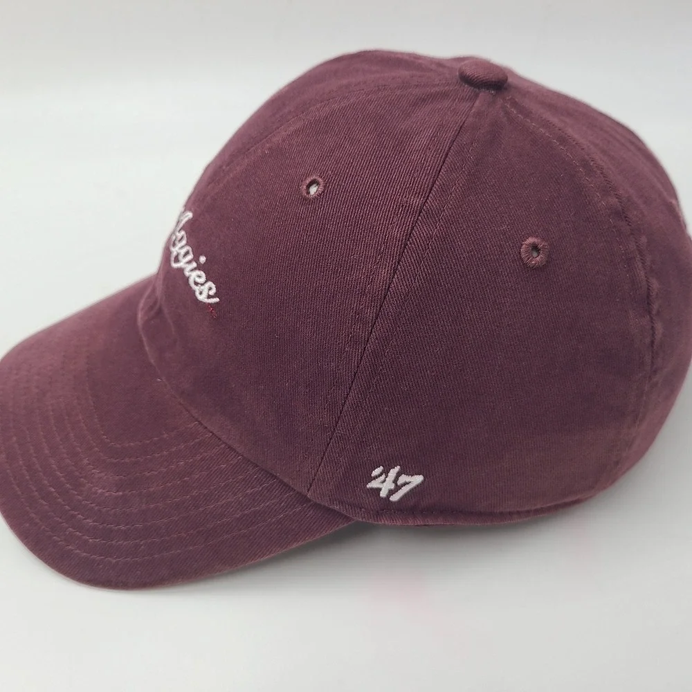 Women Texas A&M Aggies Hat‎ Strapback 47 Brand Clean Up Maroon NCAA University